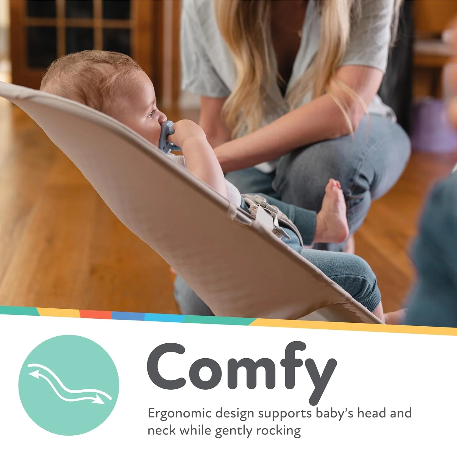 Baby Bouncer Seat | Beige - Image 3
