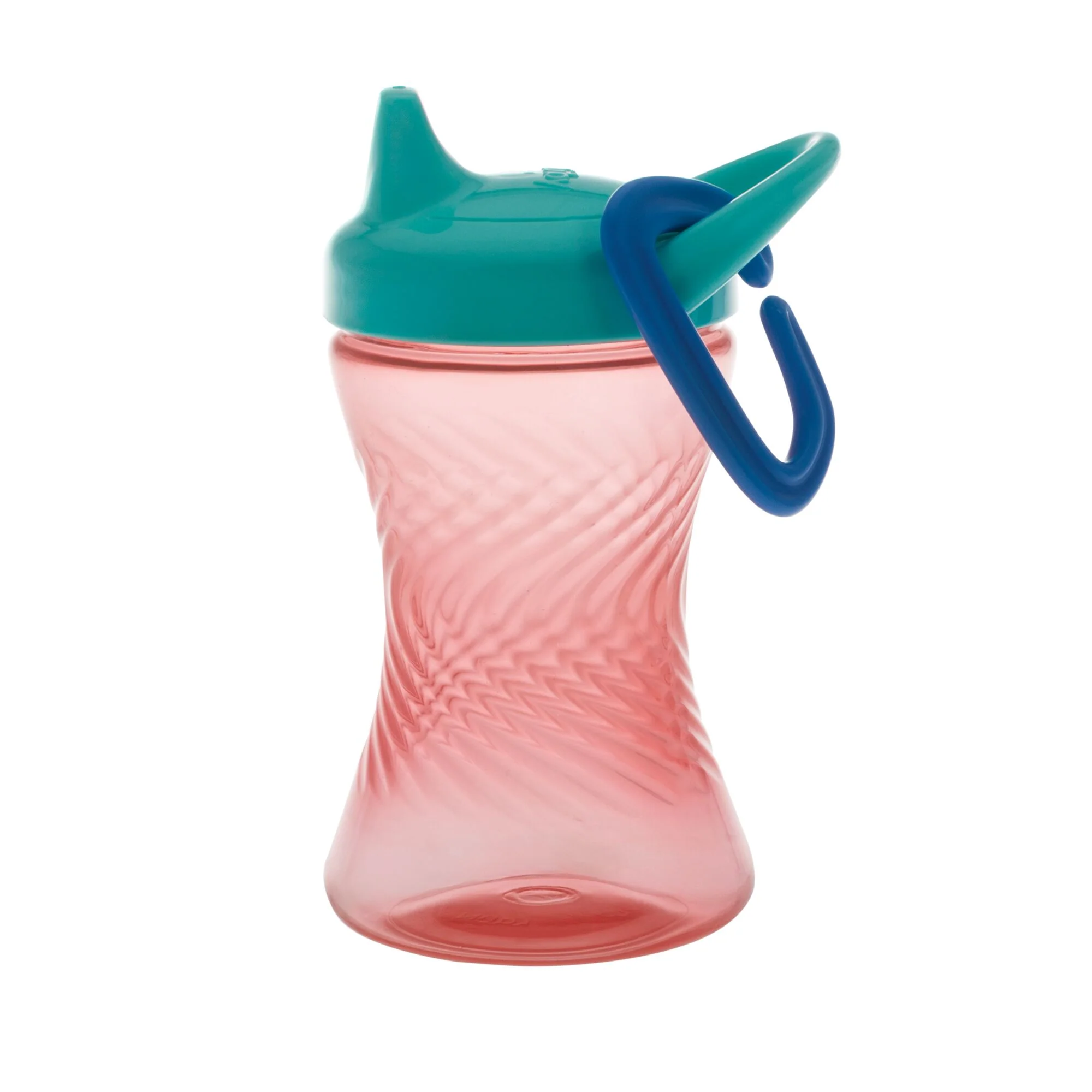 Hard Spout Sippy Cup with Carabiner (3 Pack) | Aqua/Red/Green - Image 3