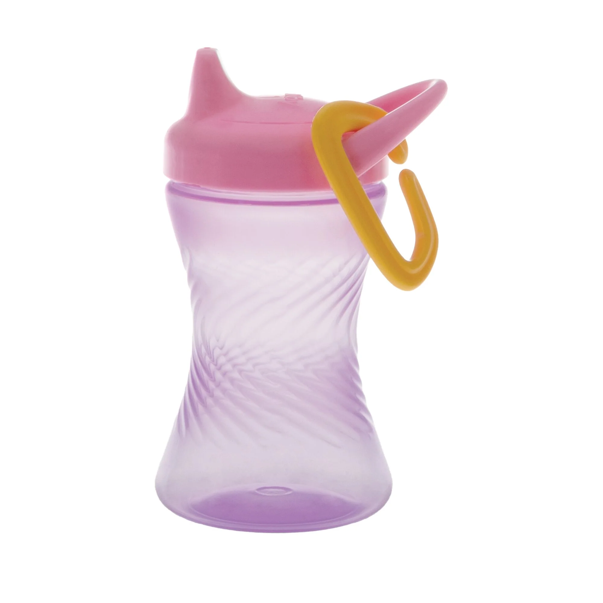 Hard Spout Sippy Cup with Carabiner (3 Pack) | Pink/Green/Purple - Image 4