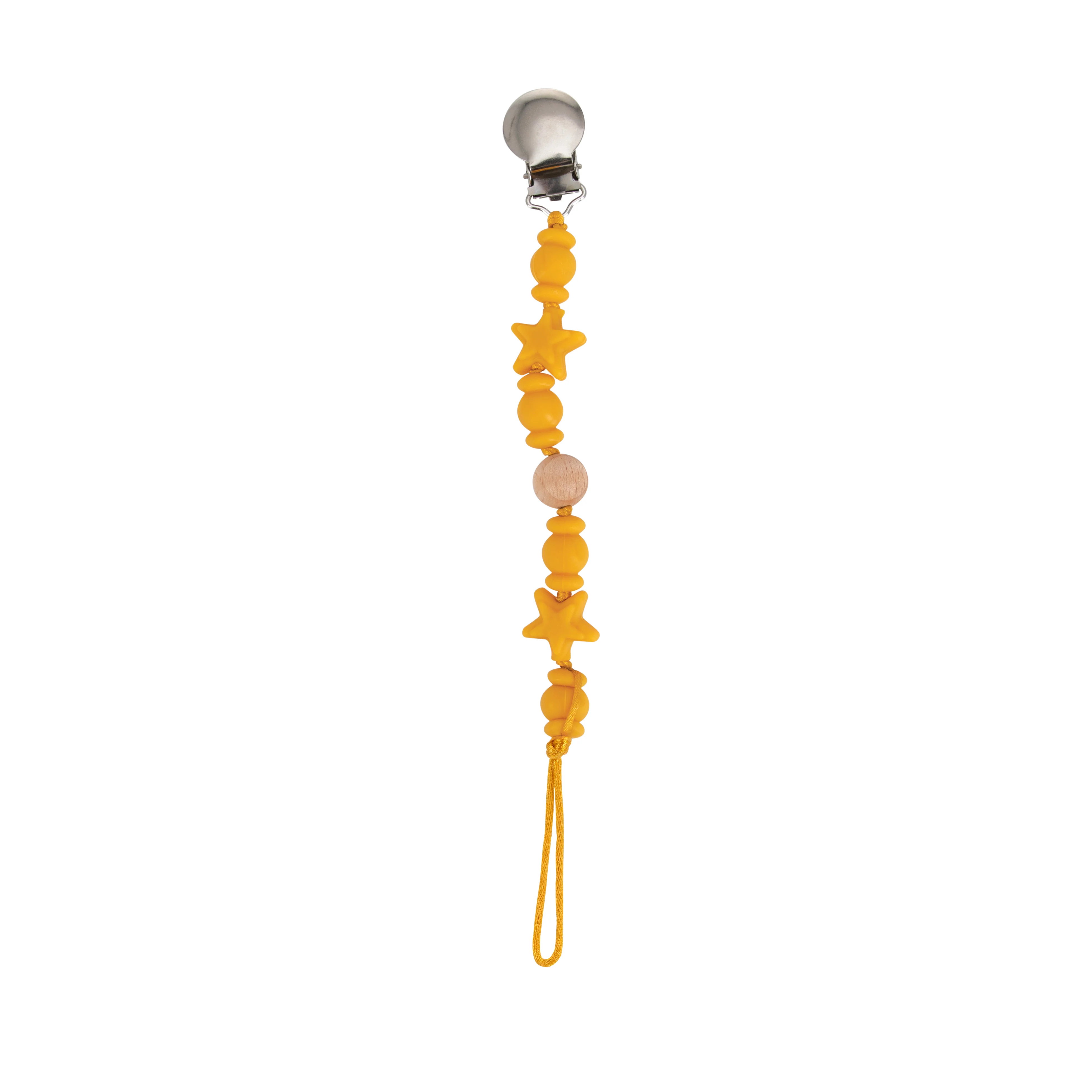 Silicone and Wood Beaded Pacifier Clip - Image 12