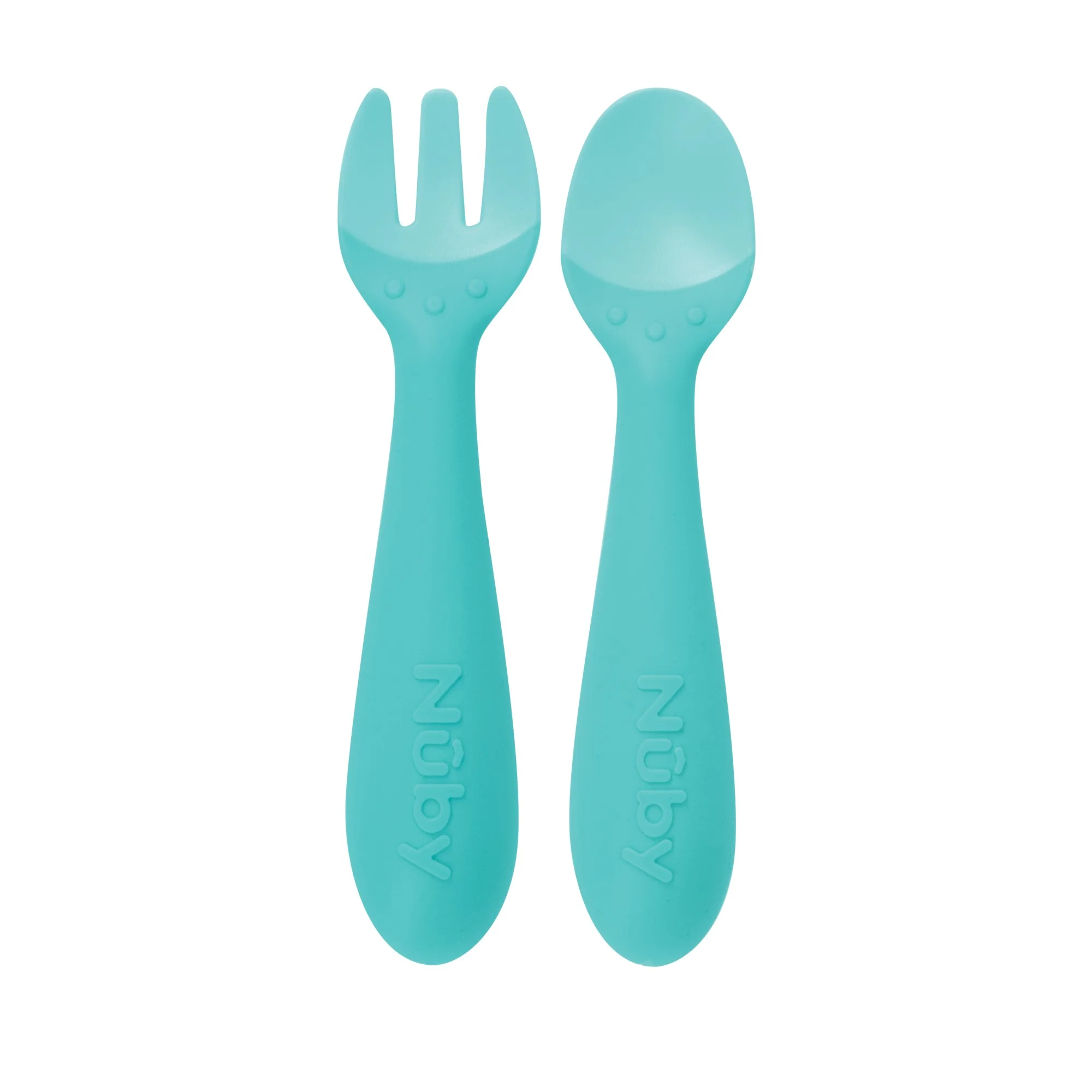 Silicone Easy Grip Fork and Spoon Set - Image 3