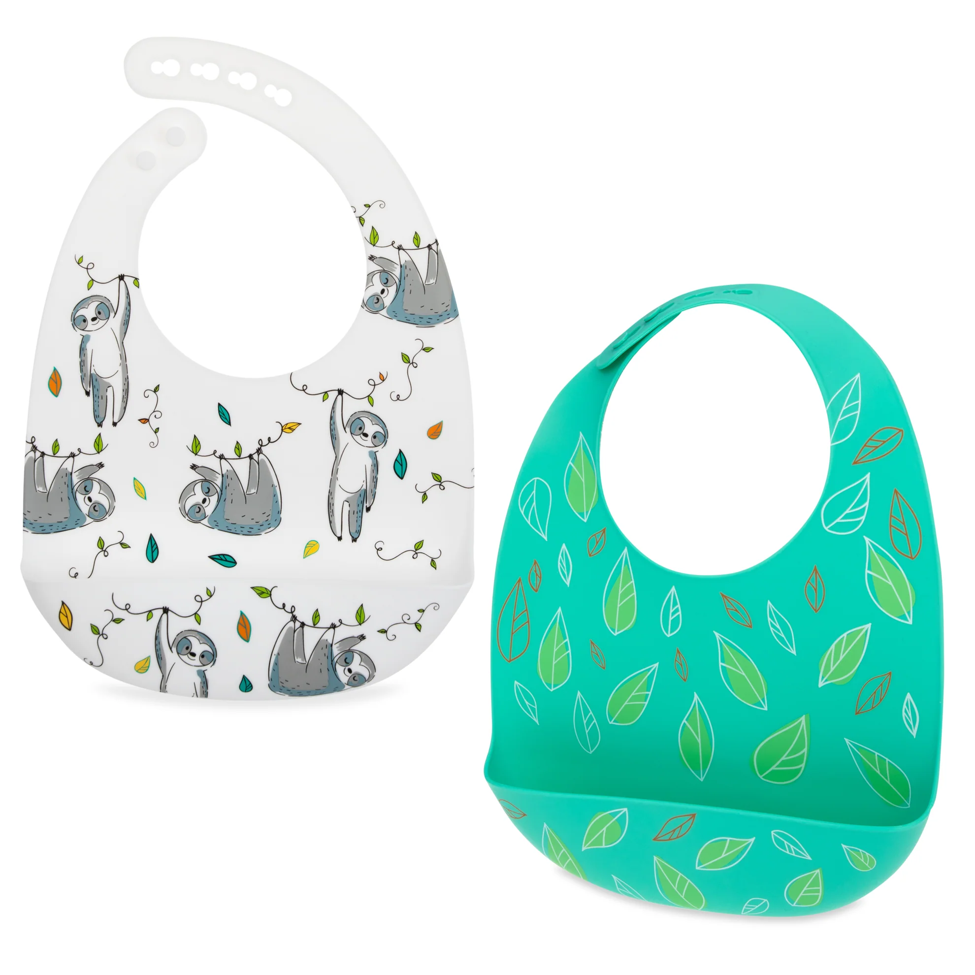 Silicone Bib with Crumb Catcher (2 Pack) - Image 4